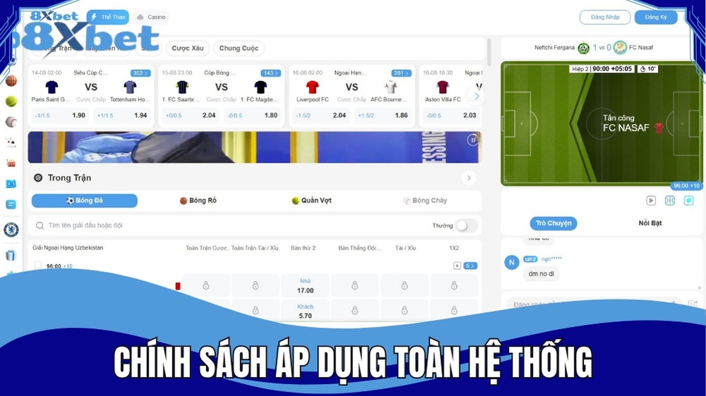 Chính sách miễn trách nhiệm 8XBET áp dụng toàn hệ thống