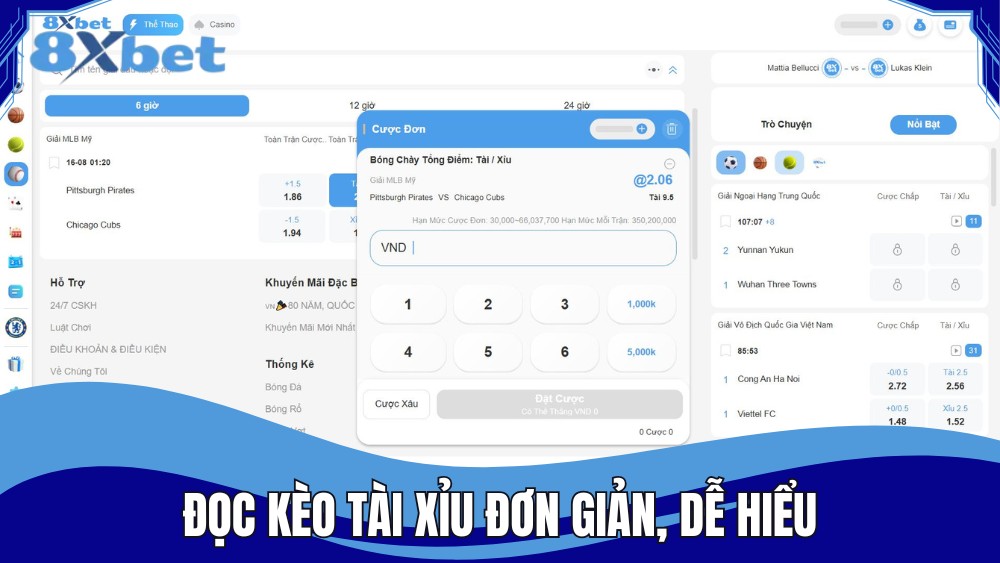 Đọc kèo tài xỉu đơn giản, dễ hiểu trên bảng kèo