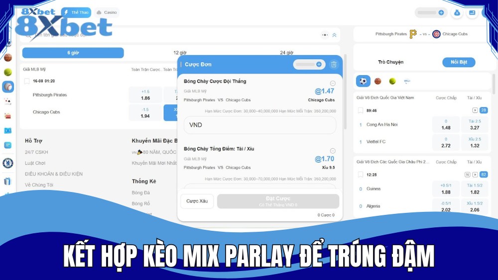 Kết hợp kèo Mix Parlay để có cơ hội trúng đậm