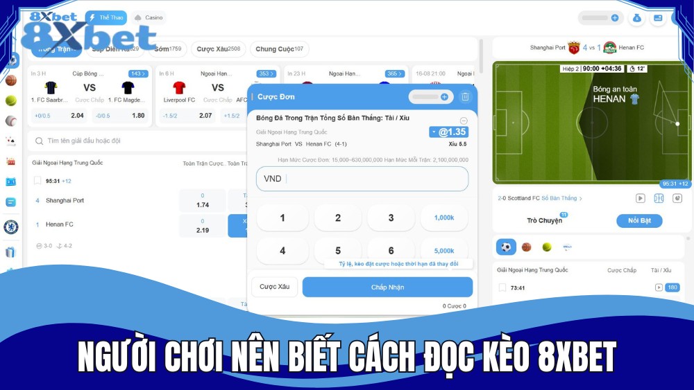 Người chơi nên biết cách đọc kèo bóng đá 8XBET
