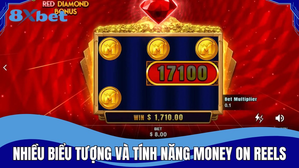 Nhiều biểu tượng và tính năng khi chơi Money on Reels