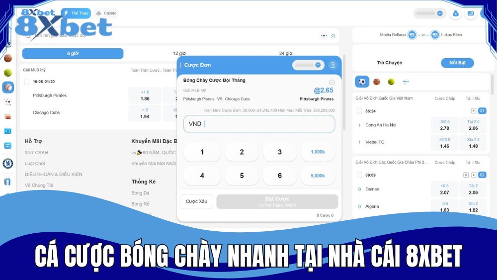 Tham gia cá cược bóng chày nhanh tại nhà cái 8XBET