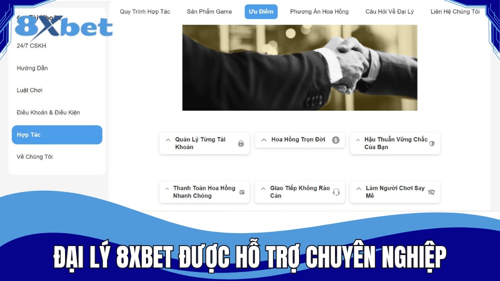 Trở thành đại lý của 8XBET sẽ được hỗ trợ chuyên nghiệp