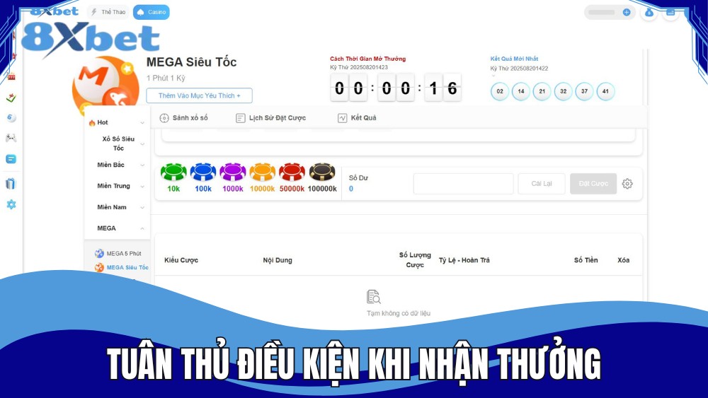 Tuân thủ điều kiện khi nhận thưởng xổ số Mega